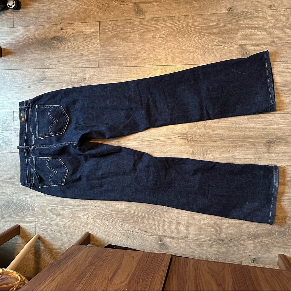 Levi's 529 Curvy Boot Cut Dark Blue Denim Jeans | 12 Long - Picture 10 of 10